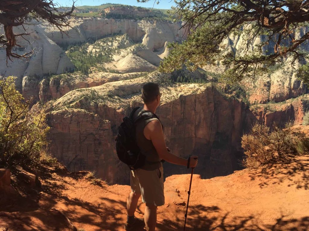 Overlook on hike to Observation Point in Zion National Park