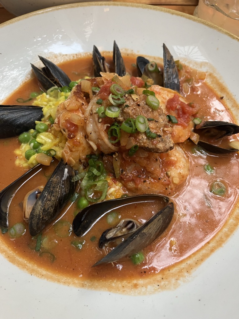 1864 Sausage & Seafood Risotto St John USVI