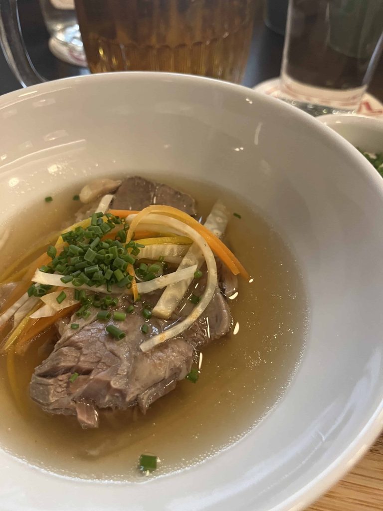 Trafelspitz or boiled beef in Vienna
