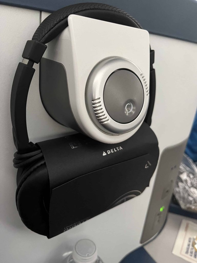 Noice-Cancelling headphone in first class