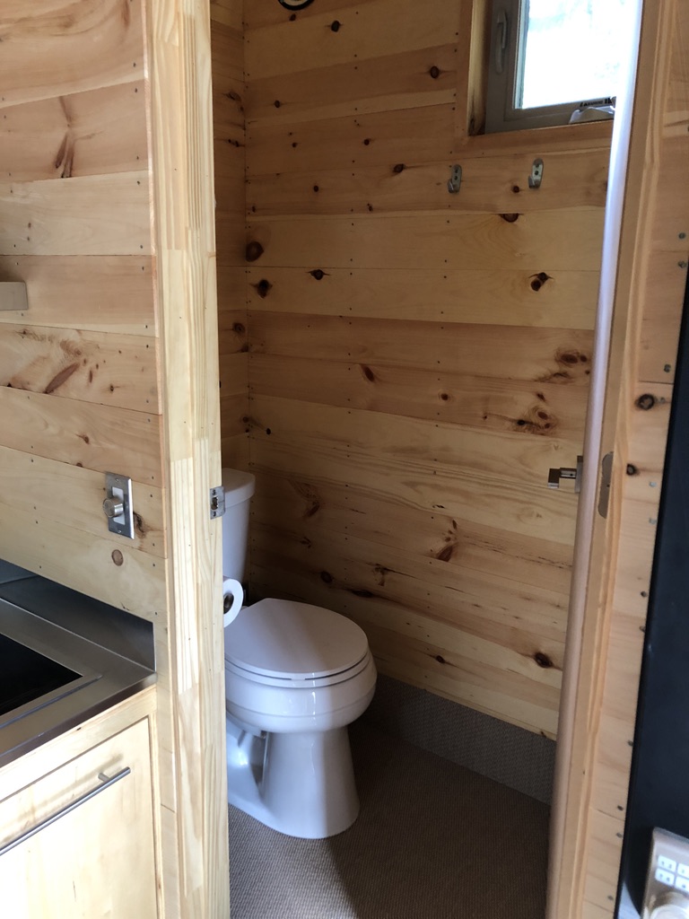 View of bathroom in Getaway cabin