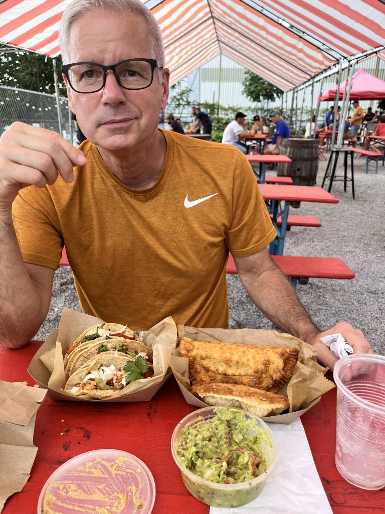 Tacos & Empanda at Roundabout Beer Garden