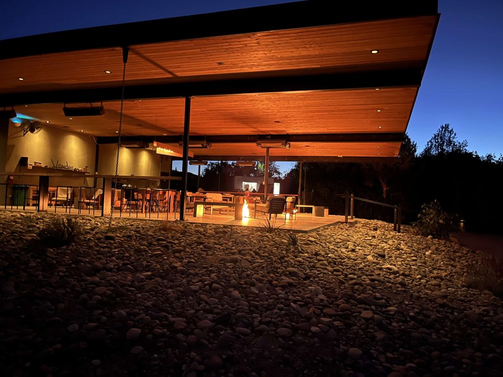 Open air gathering space at Yonder Escalante