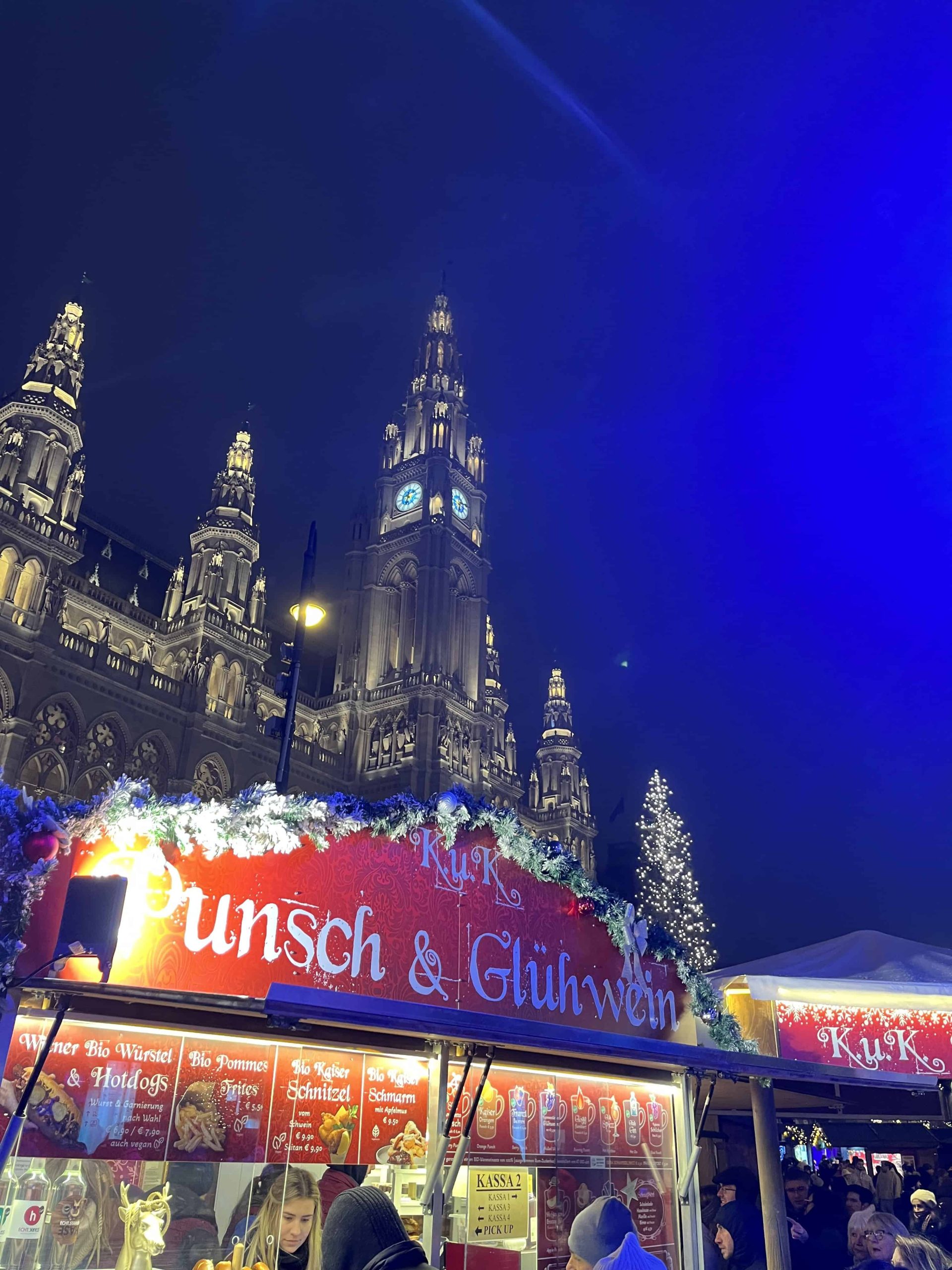 Punsch & Glühwein stall at Vienna Christmas Market