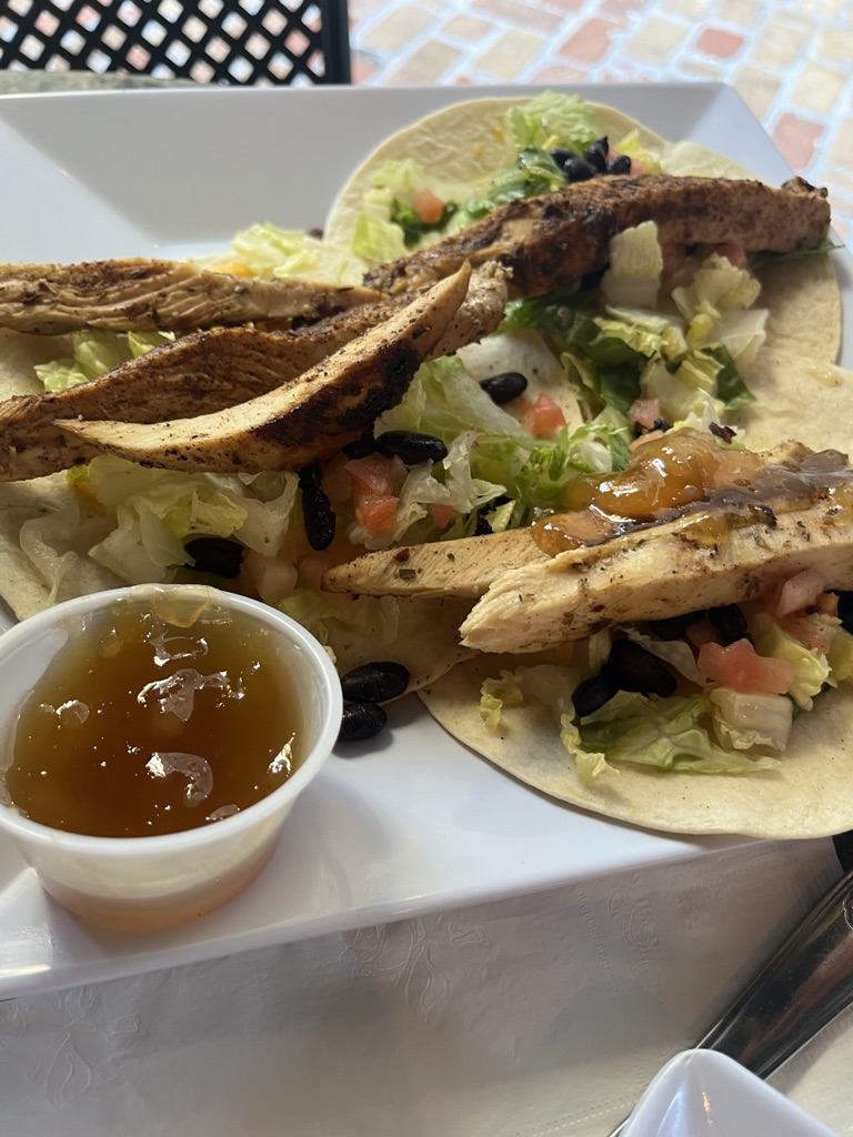 Sun Dog Cage Chicken Taco St John USVI