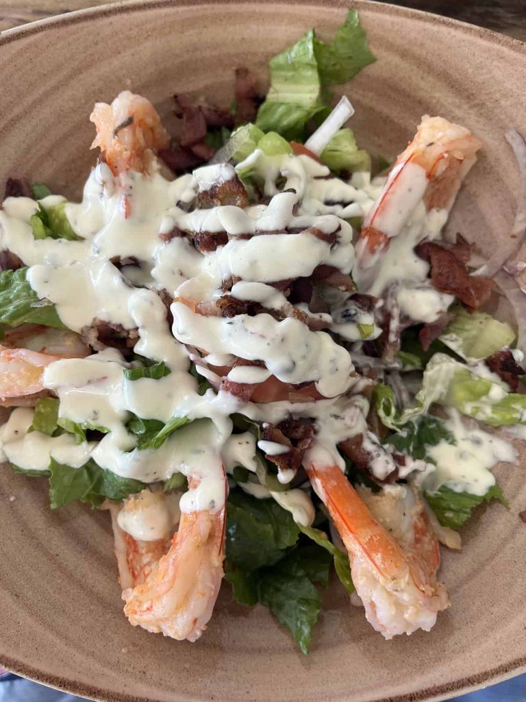 Shrimp and bacon salad