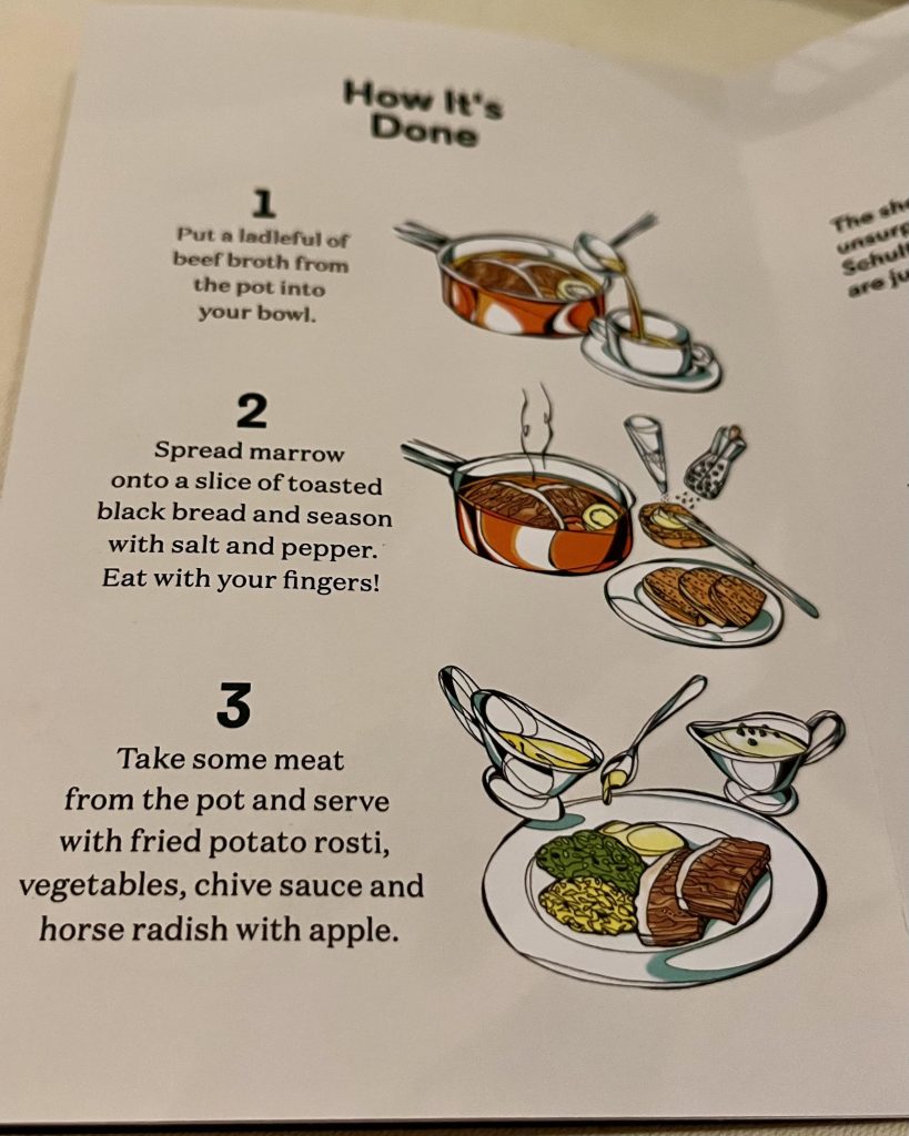 The how to eat guide for Tafelspitz or boiled beef.
