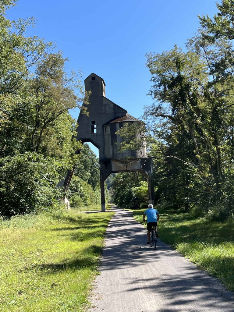 The Redbank Coaling Tower along the Armstrong Rails-to-trails ride near Pittsburgh.