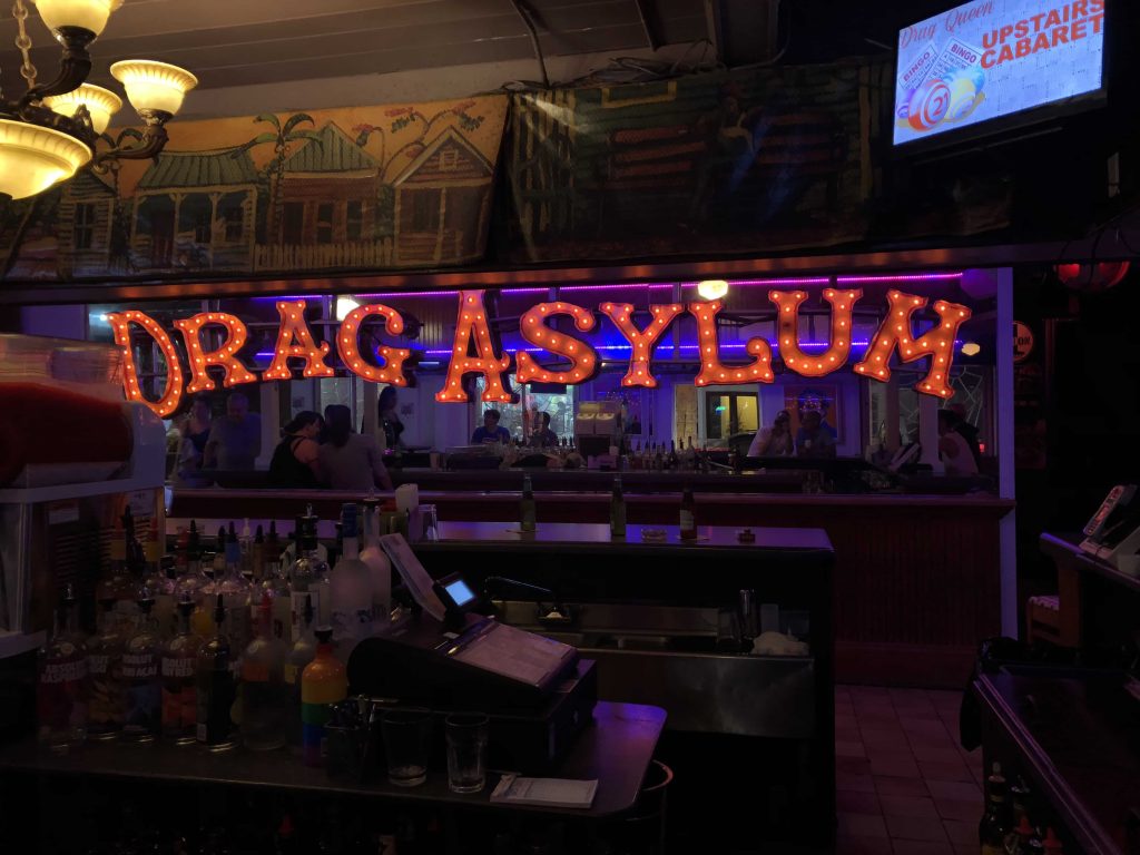 Key West bar drag show sign.