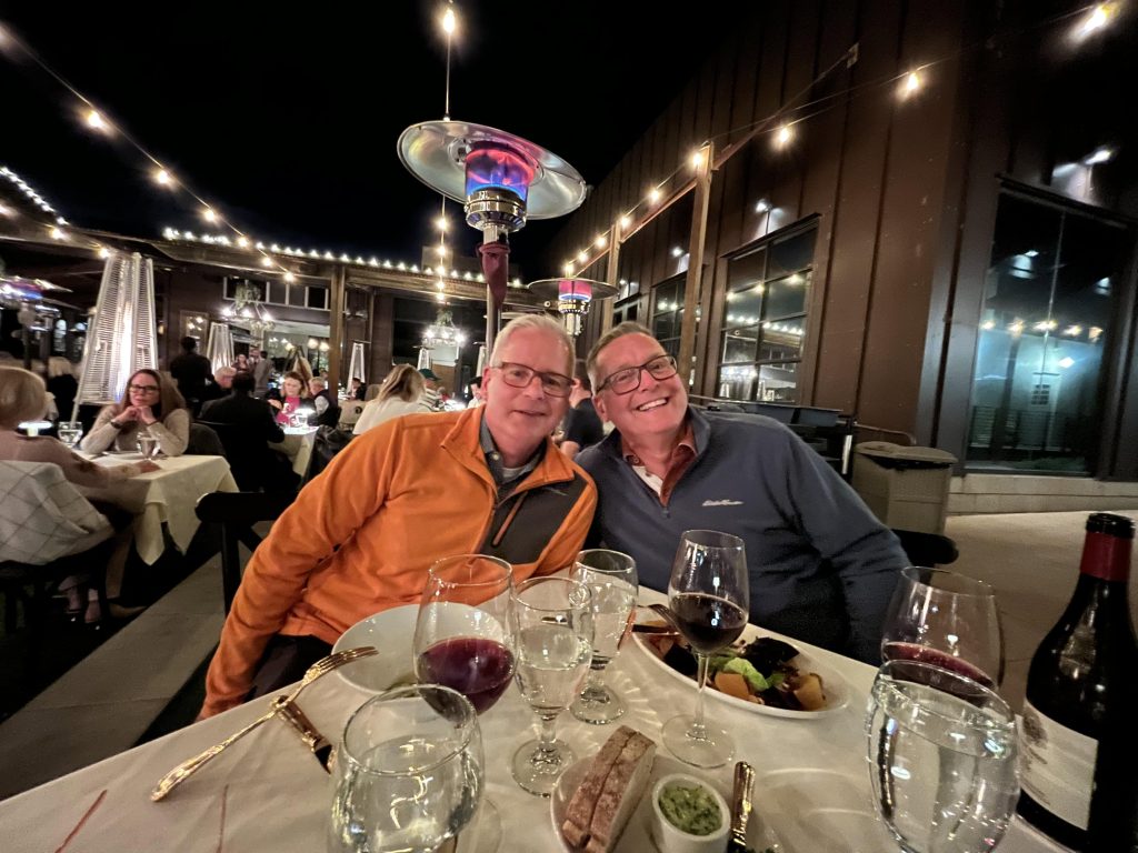 Mike and Tim at Vic & Ola's in North Scottsdale, a great restaurant to check out in Phoenix.