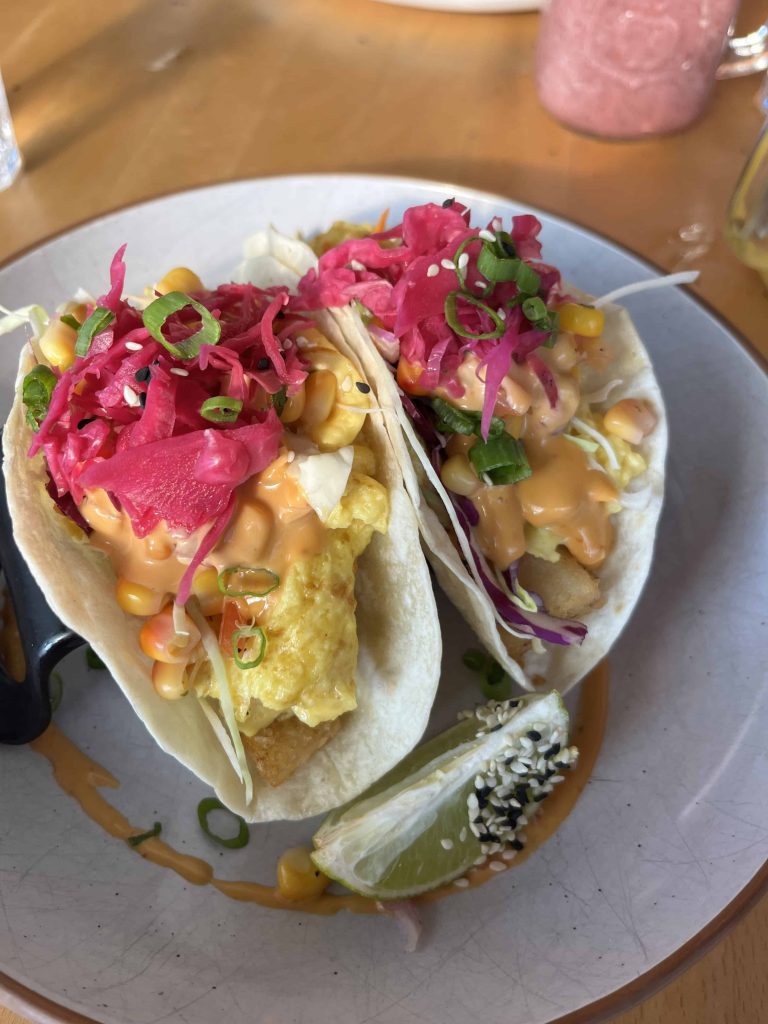 Breakfast taco's at Eduardo's Aruba.